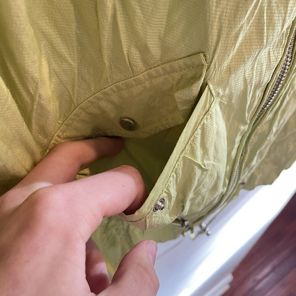 Zenergy By Chico's Neon Yellow Green Full Zip Windbreaker 0 / XS Womens Colorful - Picture 8 of 10